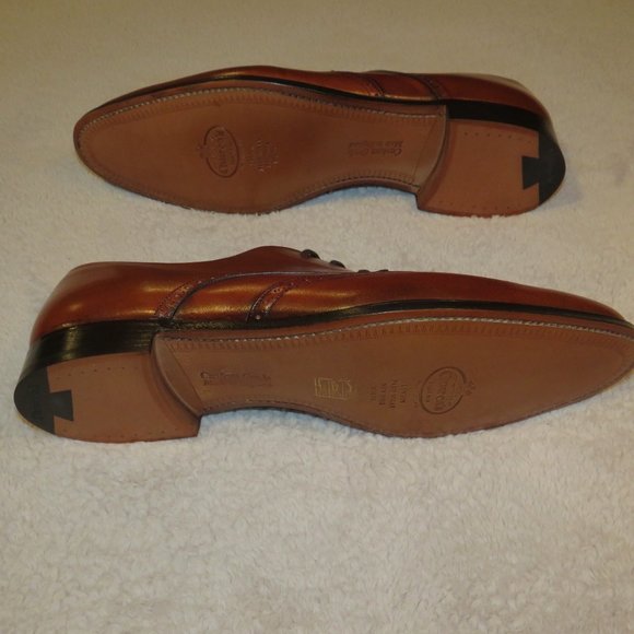 Church's Glasgow Brandy Brown Leather Wingtip Oxfords Size 12F NWB - Picture 8 of 12